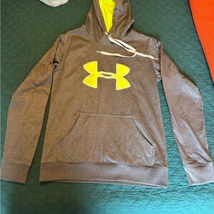 Under Armour Gray Hoodie with Yellow Logo